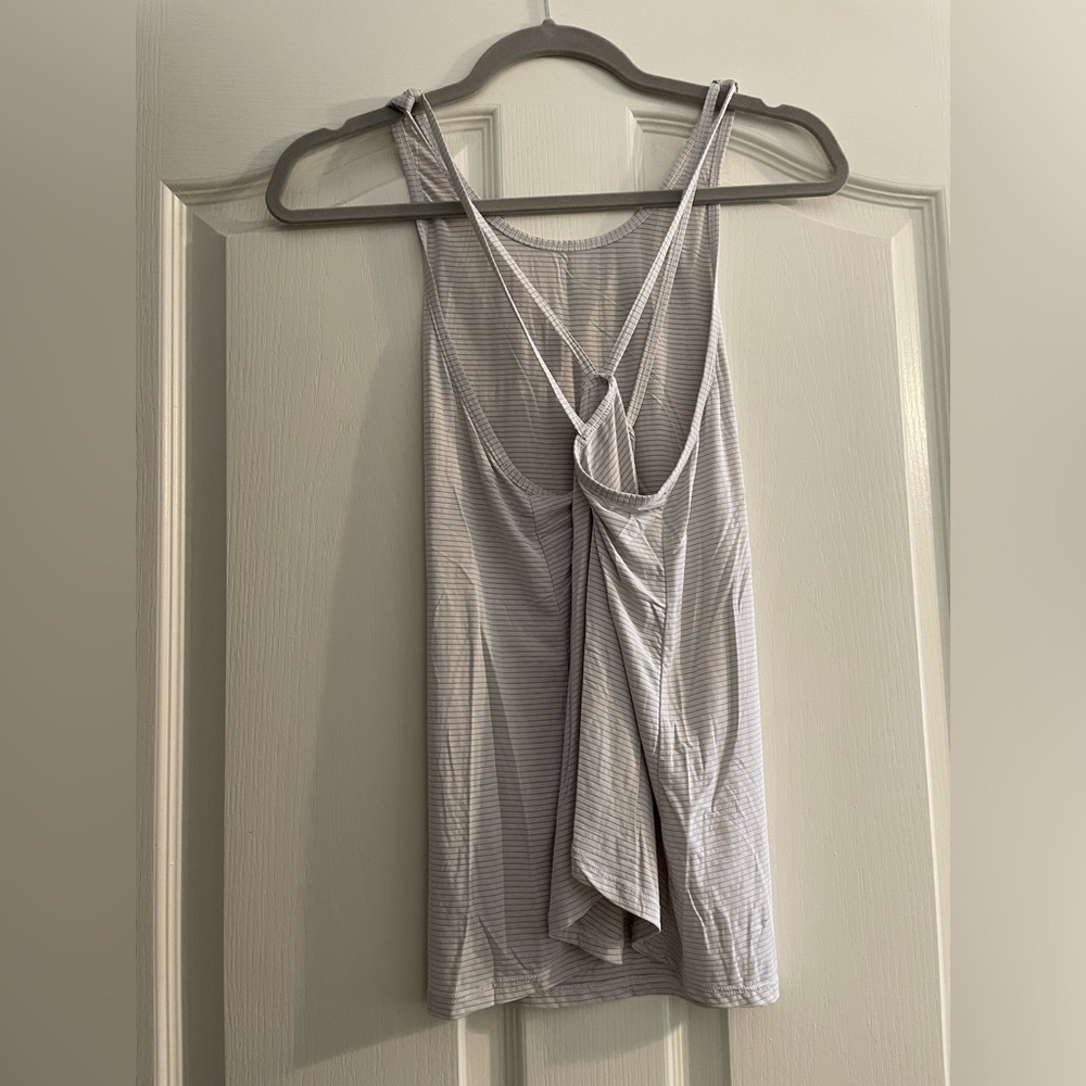 Beyond Yoga Womens white / grey Activewear Fitness Tank Top Athletic